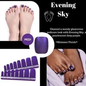 Color Street Pedicure Nail Polish Strips Evening Sky. New in sealed pkg.